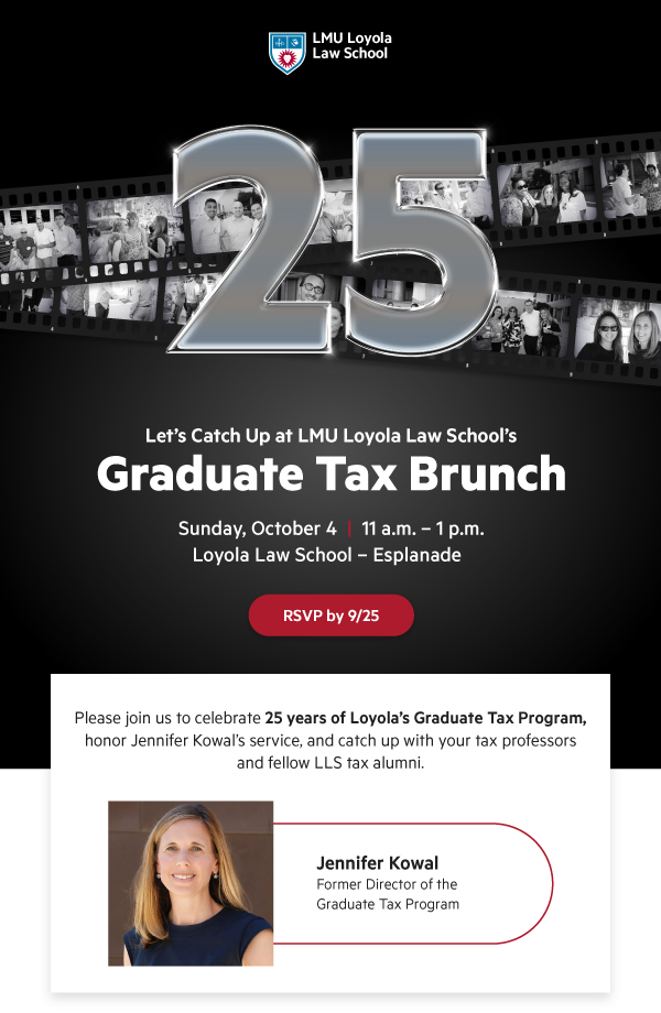 Invitation to the Graduate Tax Brunch
